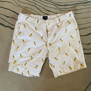 Men’s Pineapple Print J Crew Shorts